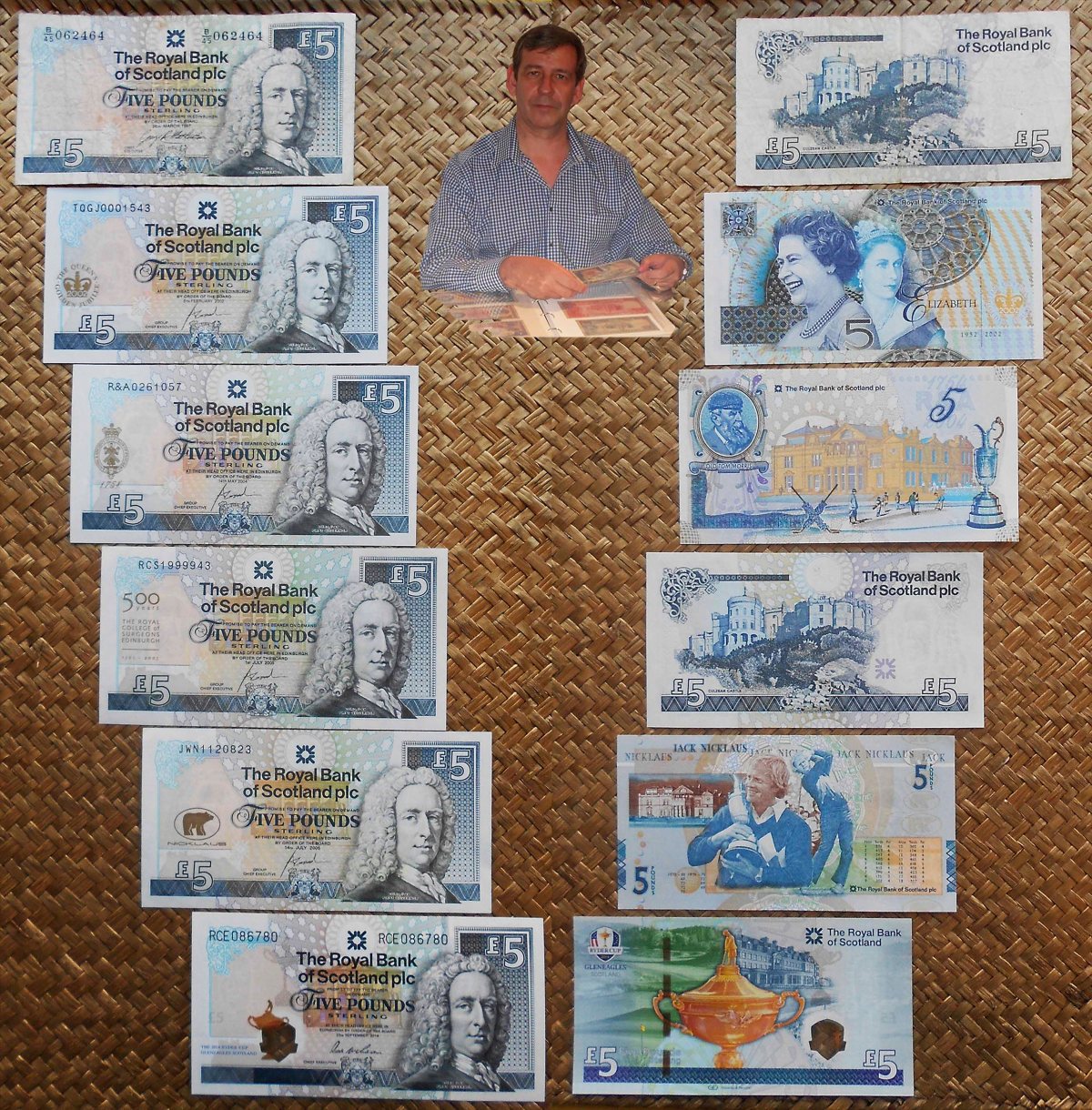 ESCOCIA, las 5 LIBRAS del «Royal Bank» desde sus emisiones «Conmemorativas».