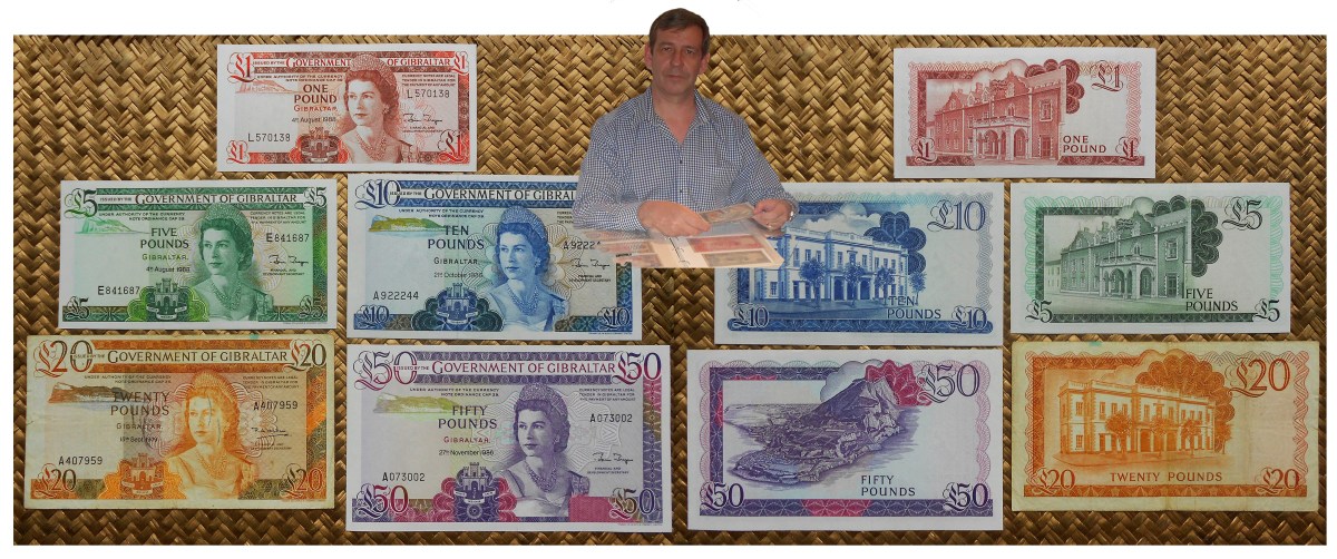 GIBRALTAR y la reina Isabel II en las LIBRAS de los años ’70-’80 del&nbsp;s.XX