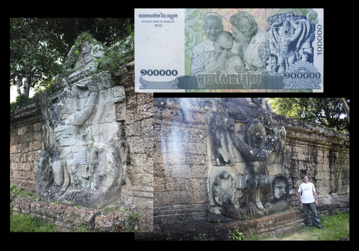 CAMBOYA, GARUDAS y NAGAS en el billete de 100.000 RIELS de&nbsp;2012
