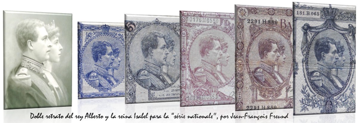 BÉLGICA, FRANCOS post WWI, «série nationale» -Reyes Alberto I e&nbsp;Isabel-
