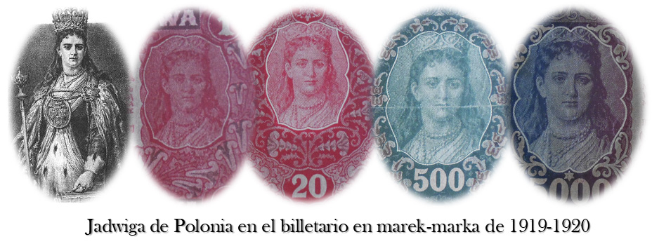 Jadwiga en el billetario polaco de 1919-20