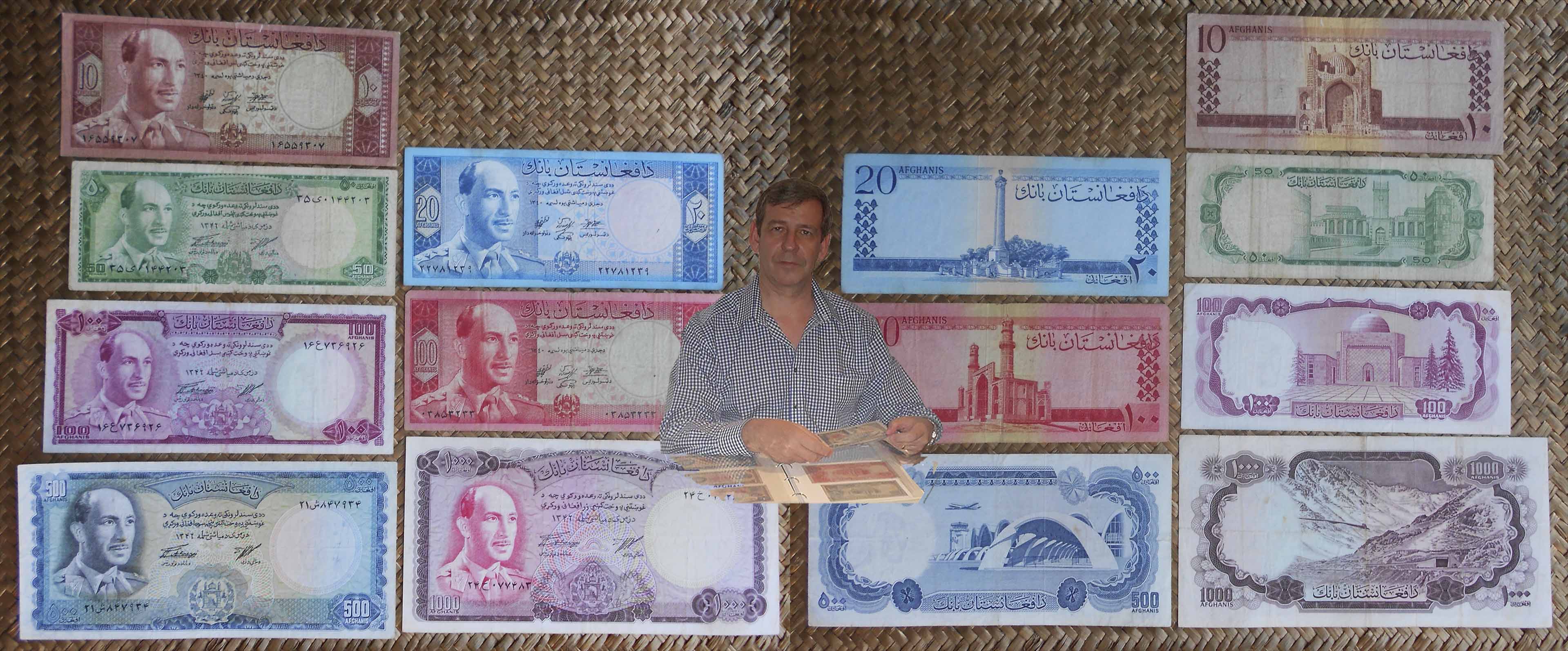 Afganistan serie afganis 1961-1967 Muhammad Zahir anversos y reversos
