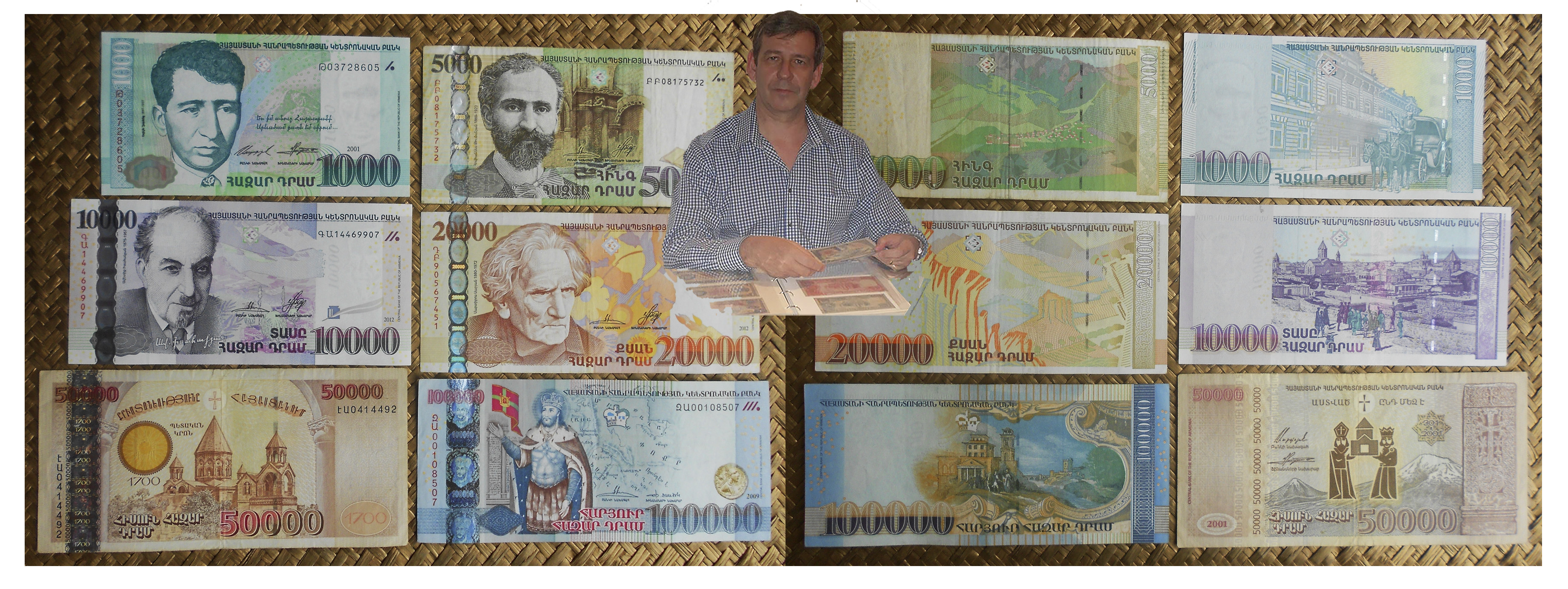 Armenia 1ª serie Dram s.XXI -2001-2012 anversos y reversos