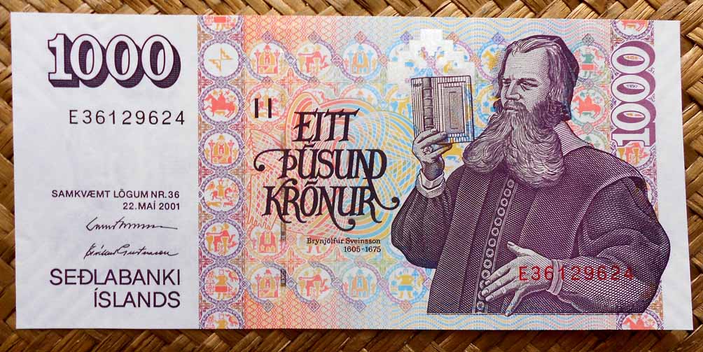 Islandia 1000 coronas 2005 pk.59 (150x70mm) anverso