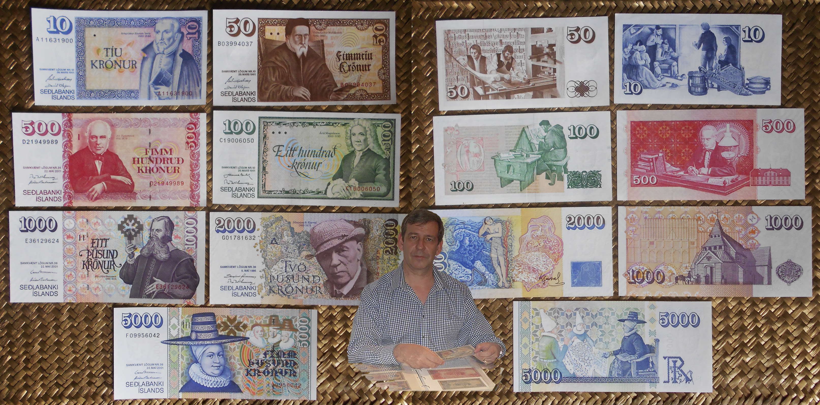 Islandia 2ª serie coronas Seolabanki 1981-2001 anversos y reversos