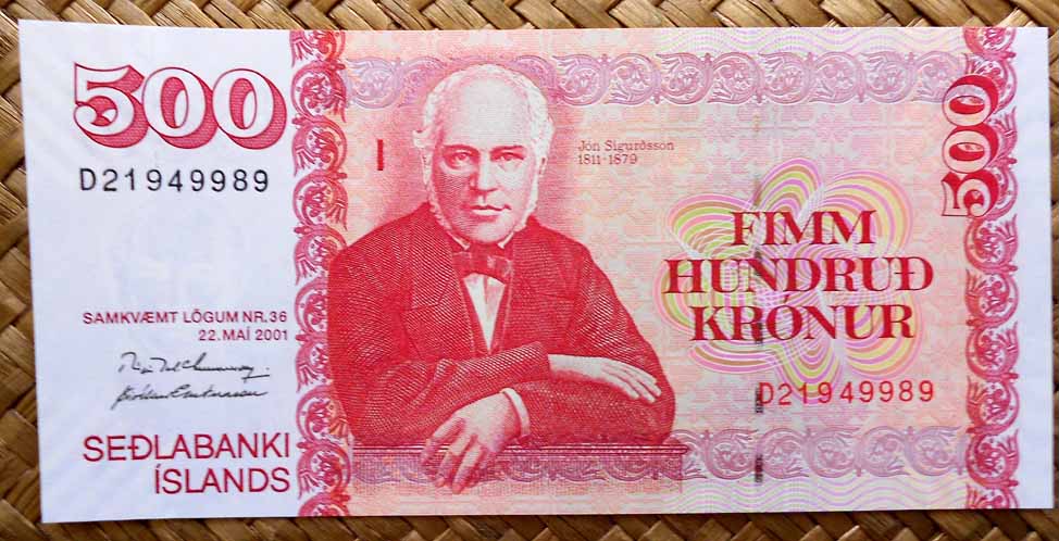 Islandia 500 coronas 2004 pk.58 (145x70mm) anverso