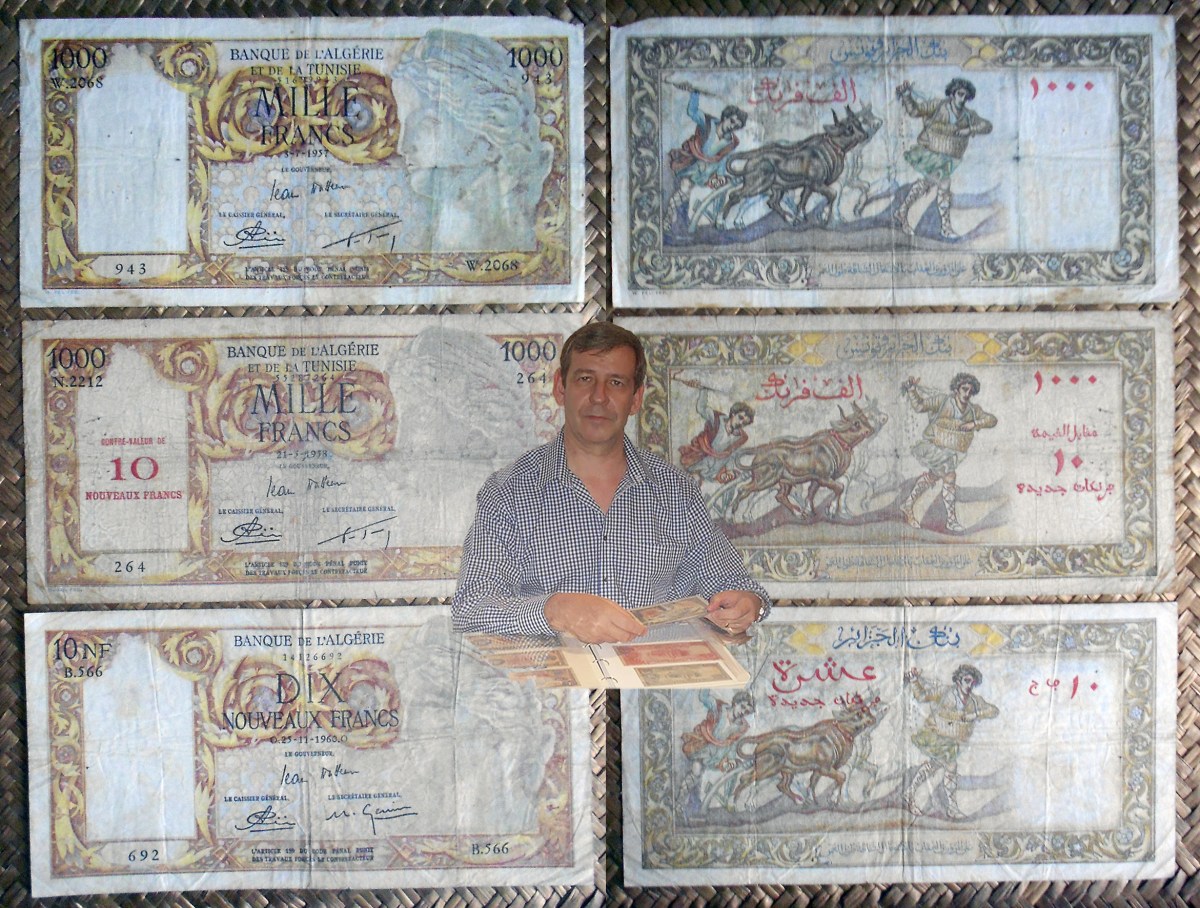 ARGELIA, Evolución natural en el final de época colonial. De los 1.000 FRANCOS a los&nbsp;10NF