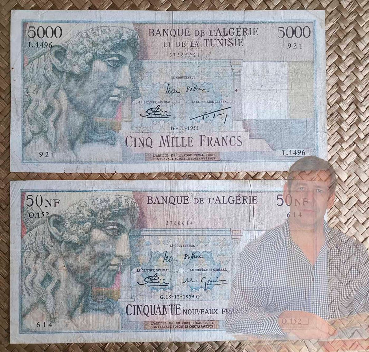 ARGELIA, de los 5.000 FRANCOS de 1955 a los 50NF de&nbsp;1959