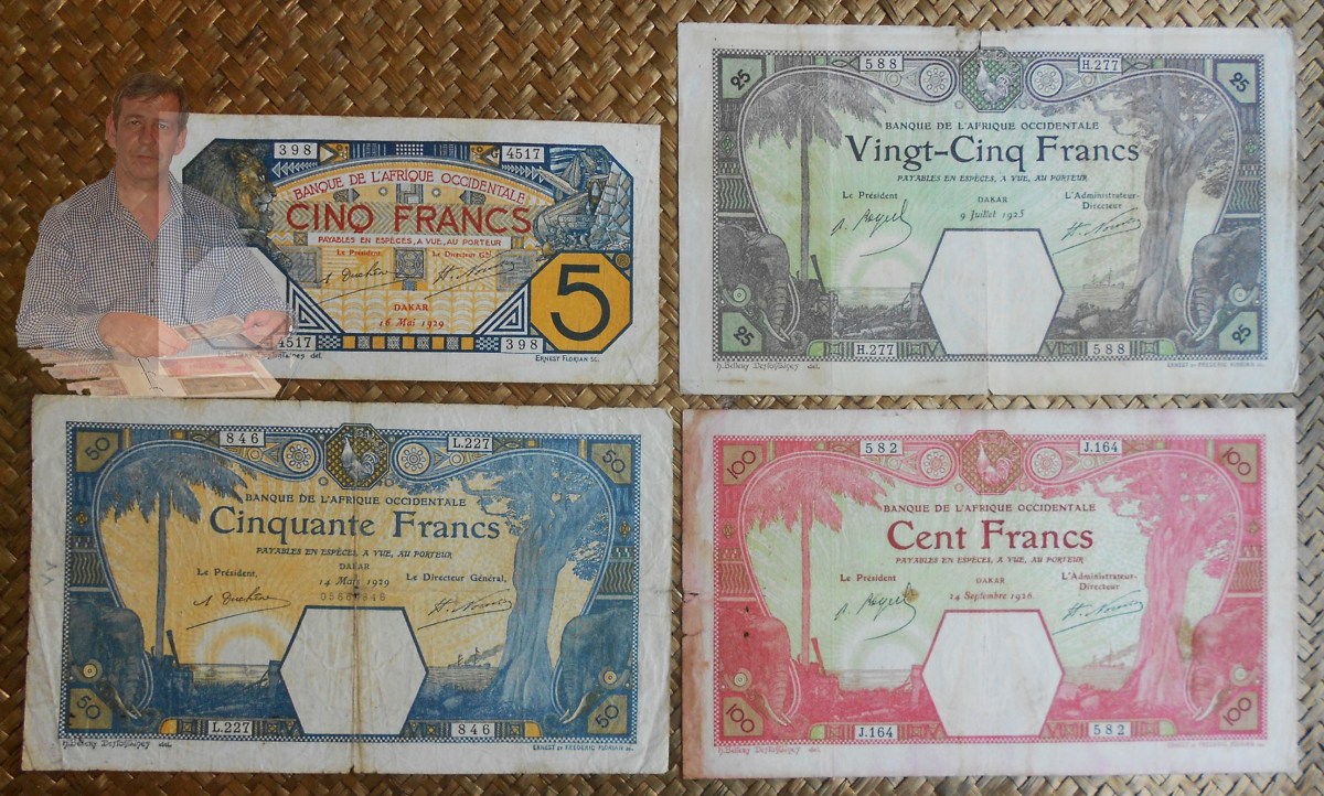 AFRICA OCCIDENTAL FRANCESA, 1ºs FRANCOS de los años ’20-’30 s.&nbsp;XX