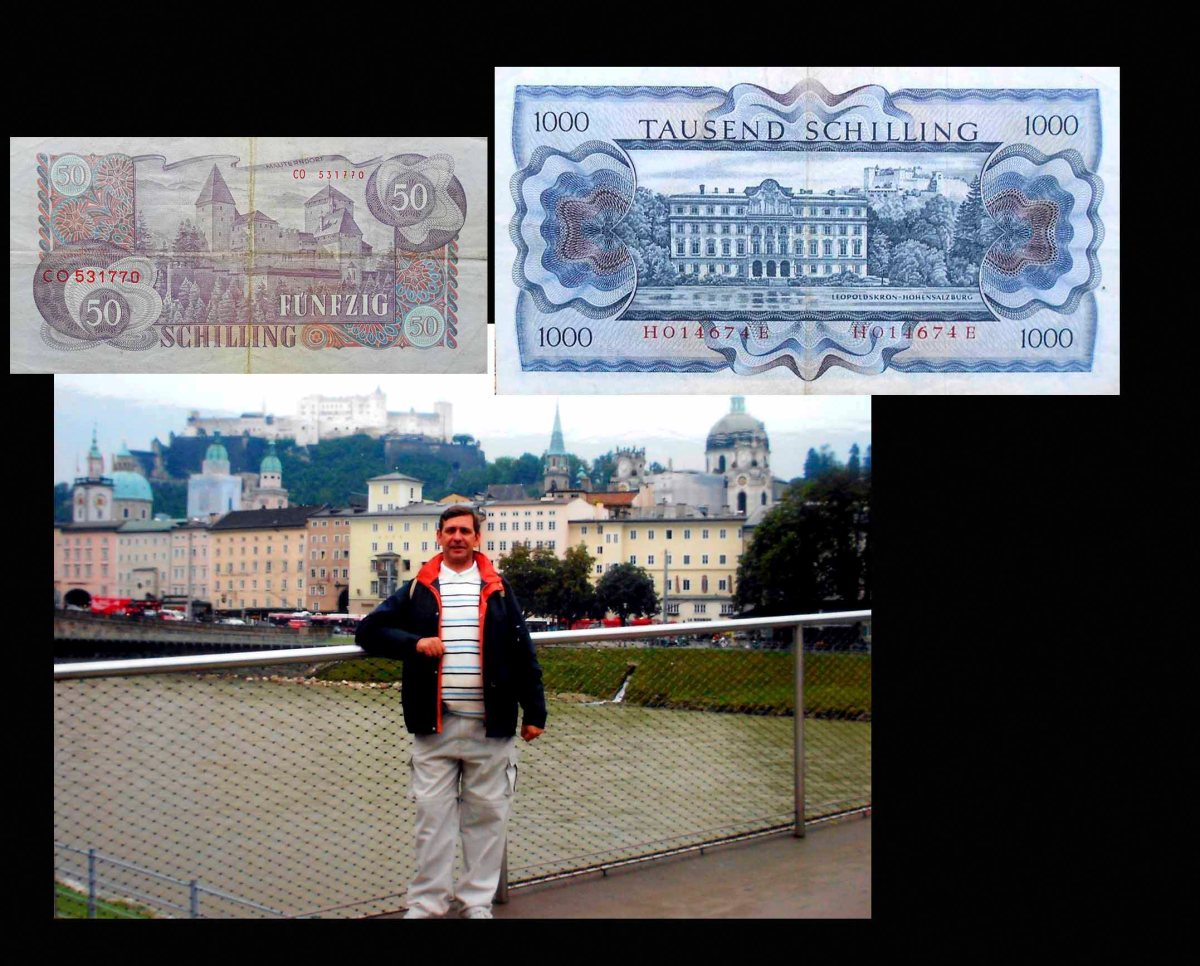 El castillo Fortaleza de Hohensalzburg de SALZBURGO en el billetario&nbsp;austriaco.