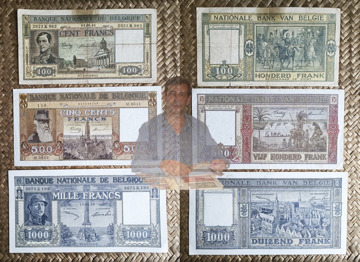 BÉLGICA, los FRANCOS post WWII (1944-1948) serie&nbsp;“Dinastía”