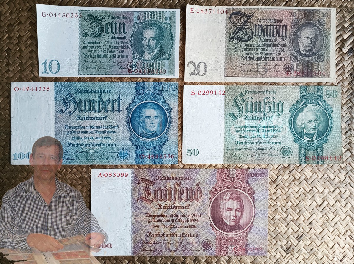 ALEMANIA, serie REICHSMARK de 1929-1936 «Germanos&nbsp;Ilustres»