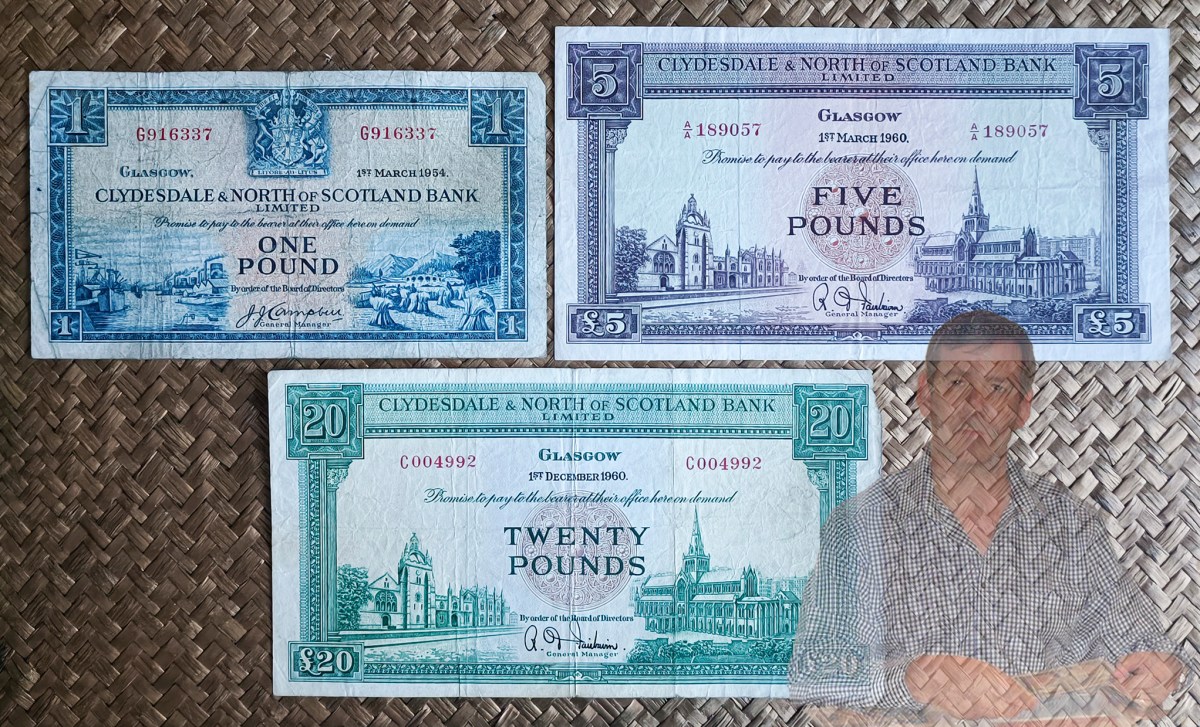 ESCOCIA, LIBRAS del «Clydesdale & North of Scotland Bank Limited» años ’60&nbsp;s.XX