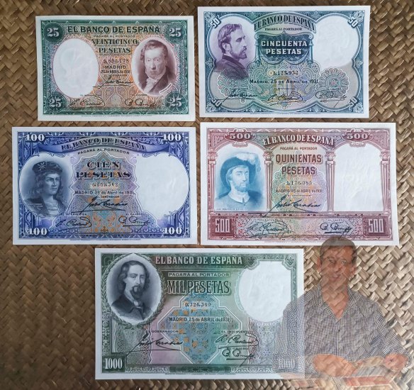 ESPAÑA y la 1ª Emisión Republicana: las PESETAS de&nbsp;1931