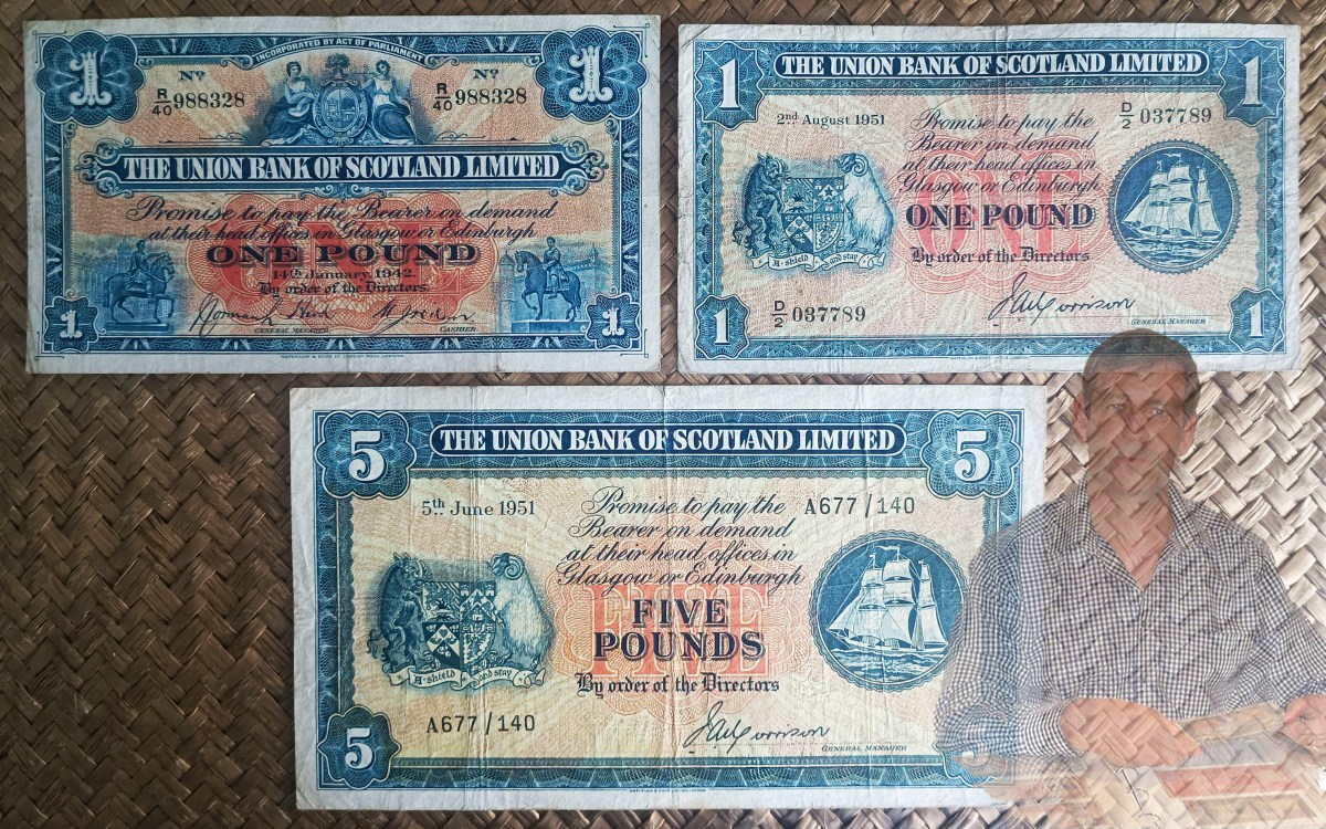 ESCOCIA, LIBRAS del «Union Bank of Scotland Limited» años ’40-‘50&nbsp;s.XX