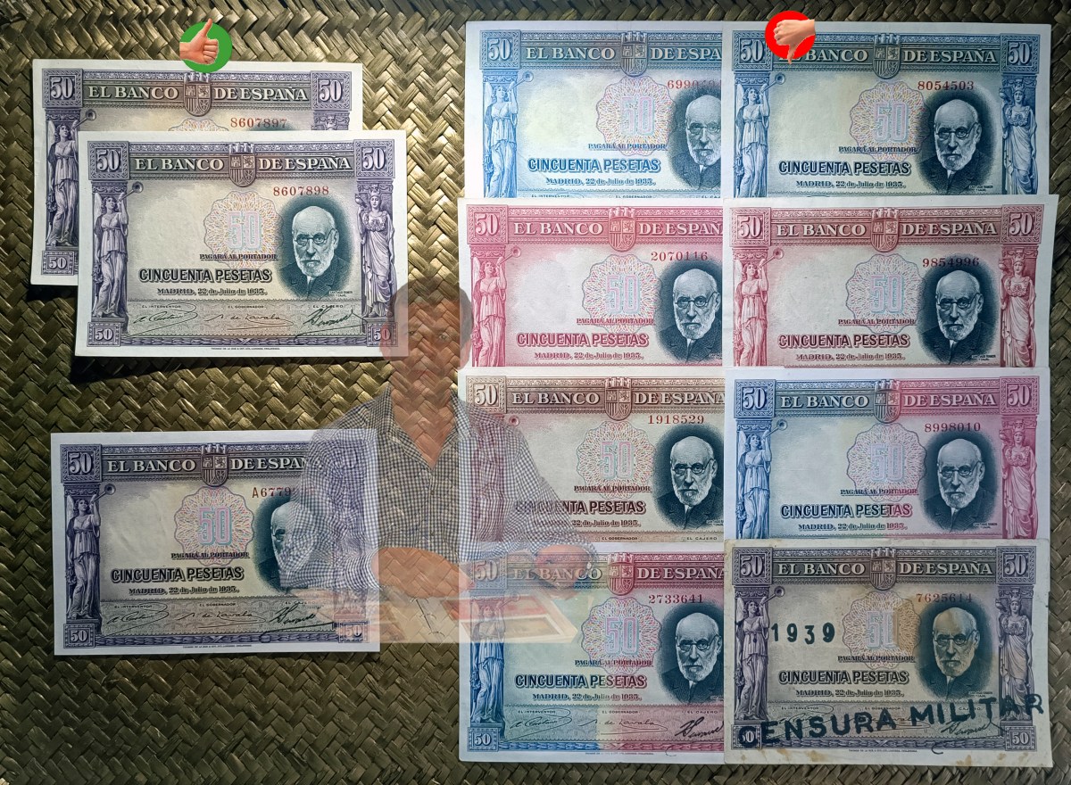 ESPAÑA, las 50 PESETAS de 1935 y la alquimia del&nbsp;engaño