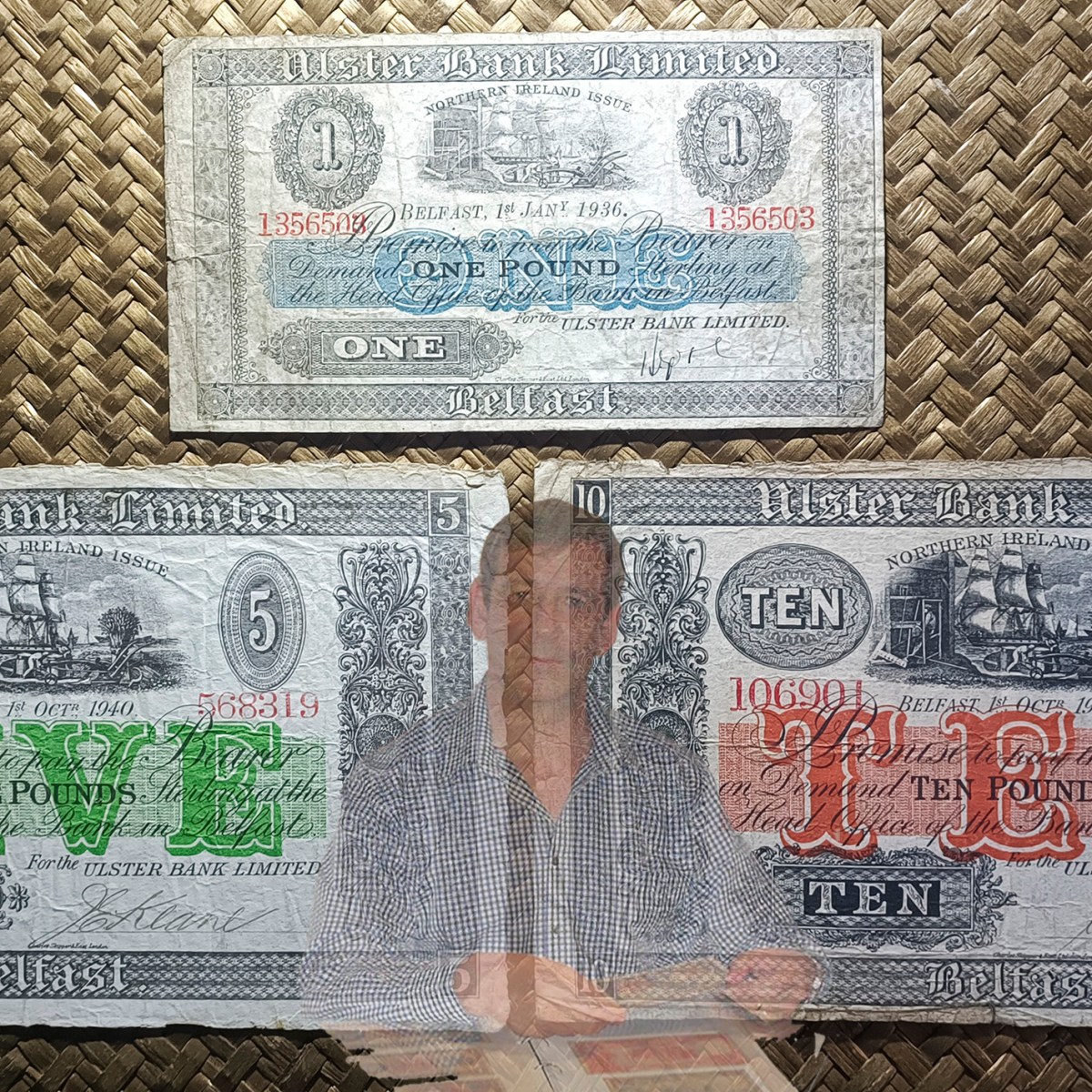 IRLANDA del NORTE, LIBRAS del Ulster Bank Lmtd. años 1936 a 1942      