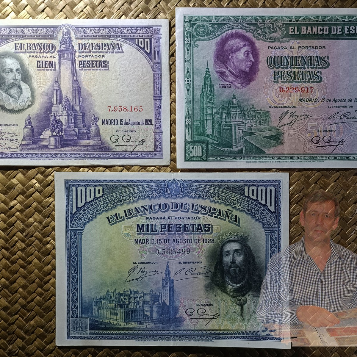 ESPAÑA, las PESETAS en reserva del BdE de la serie de&nbsp;1928