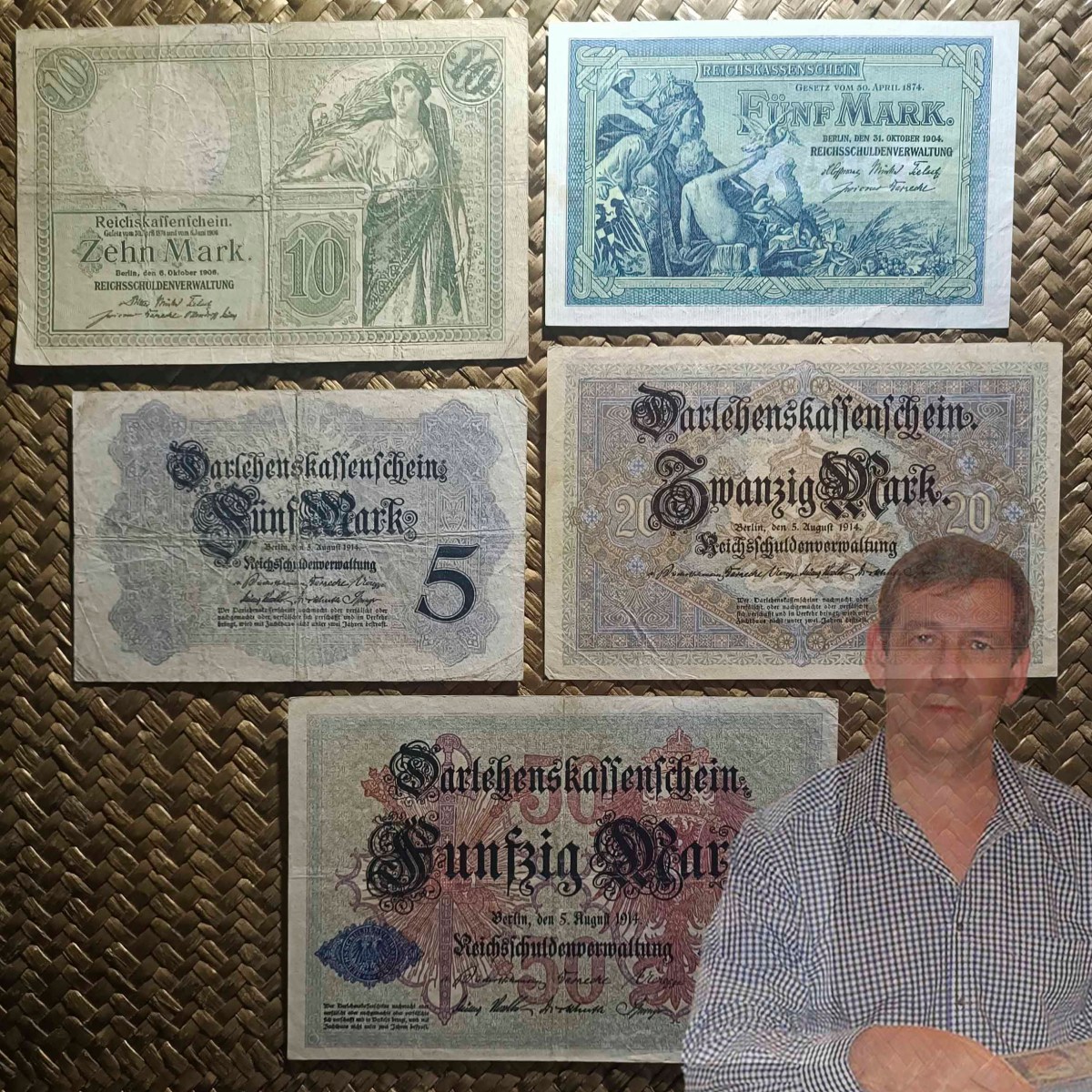 ALEMANIA, los Reichskassencheine de 1904-06 y los 1ºs Darlehenskassencheine de 1914 (TESORO y DEUDA del&nbsp;Reich)