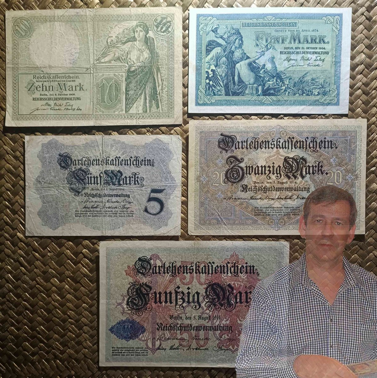 ALEMANIA, los Reichskassencheine de 1904-06 y los 1ºs Darlehenskassencheine de 1914 (TESORO y DEUDA del&nbsp;Reich)
