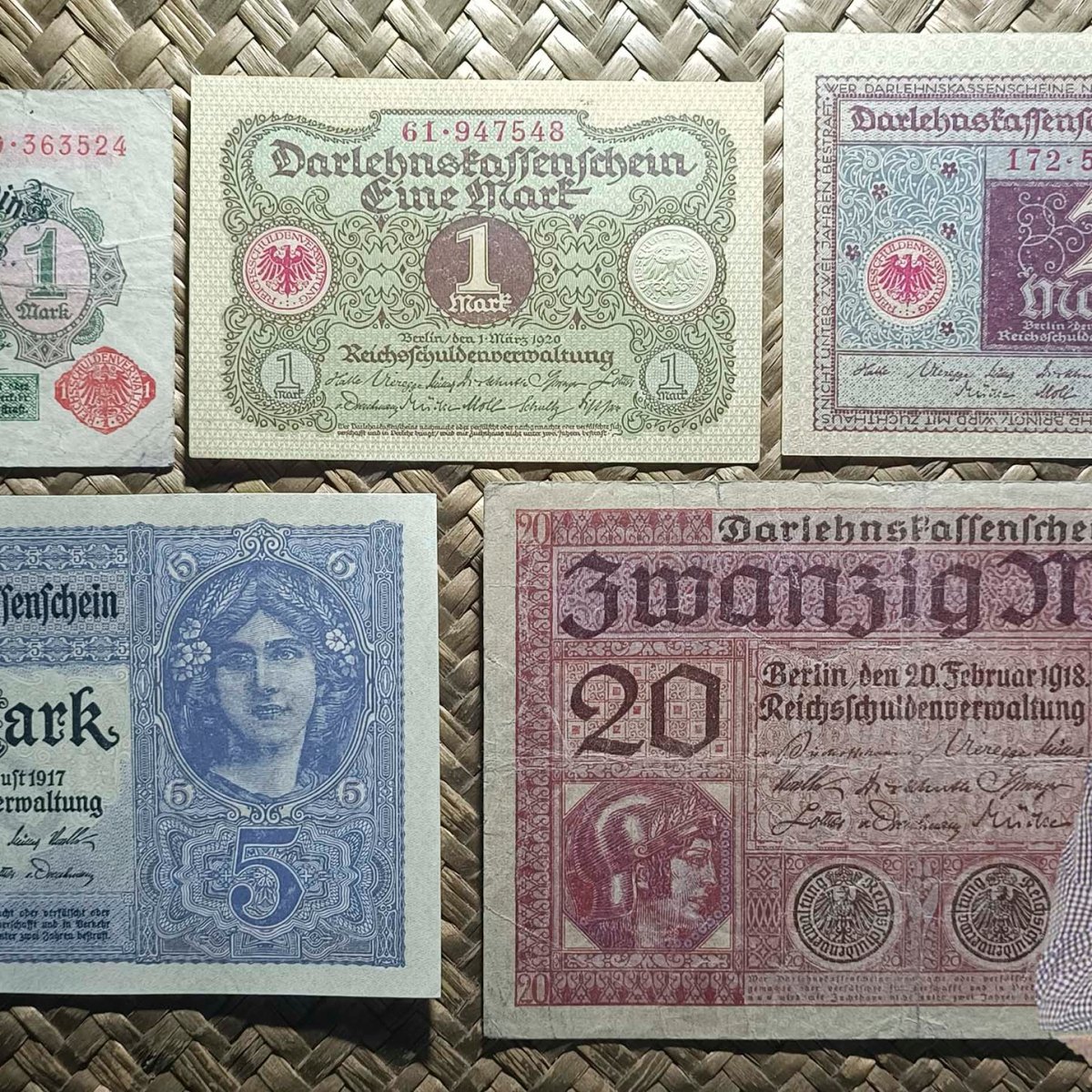 ALEMANIA, los 2ºs Darlehenskassencheine de 1914-1920 (DEUDA del&nbsp;Reich)