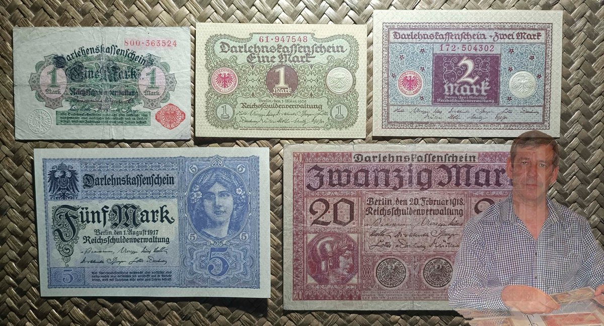 ALEMANIA, los 2ºs Darlehenskassencheine de 1914-1920 (DEUDA del&nbsp;Reich)
